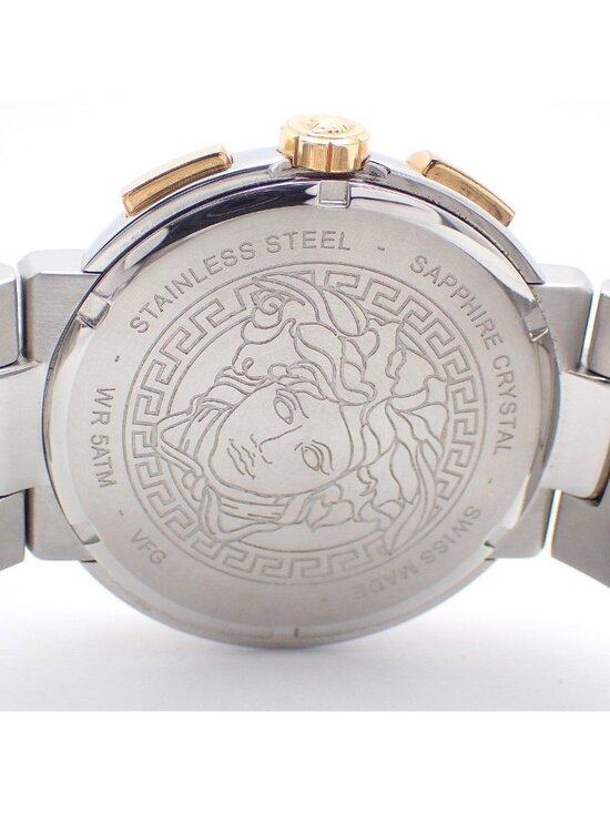 Versace Mystic Sports Chronograph Quartz Watch Duo Black Dial SS Vfg Pawn main image 4